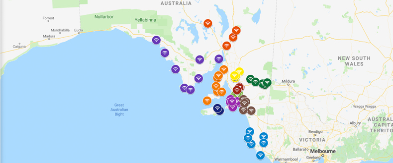 Wifi locations in South Australia
