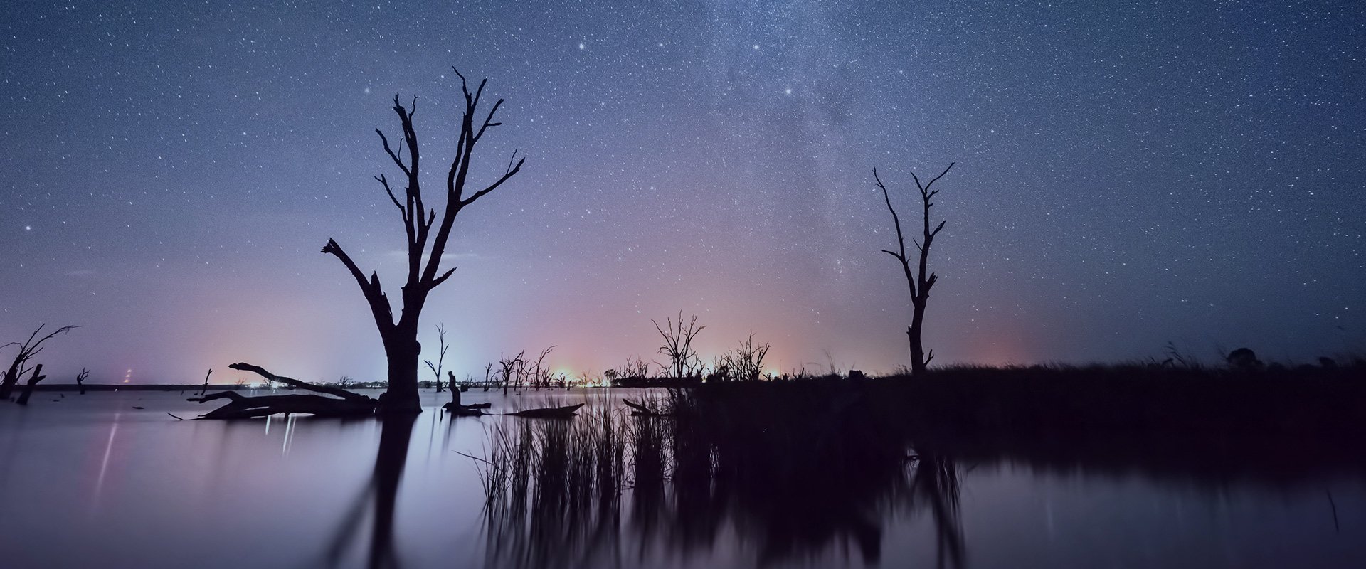 The night sky over the Murray River 