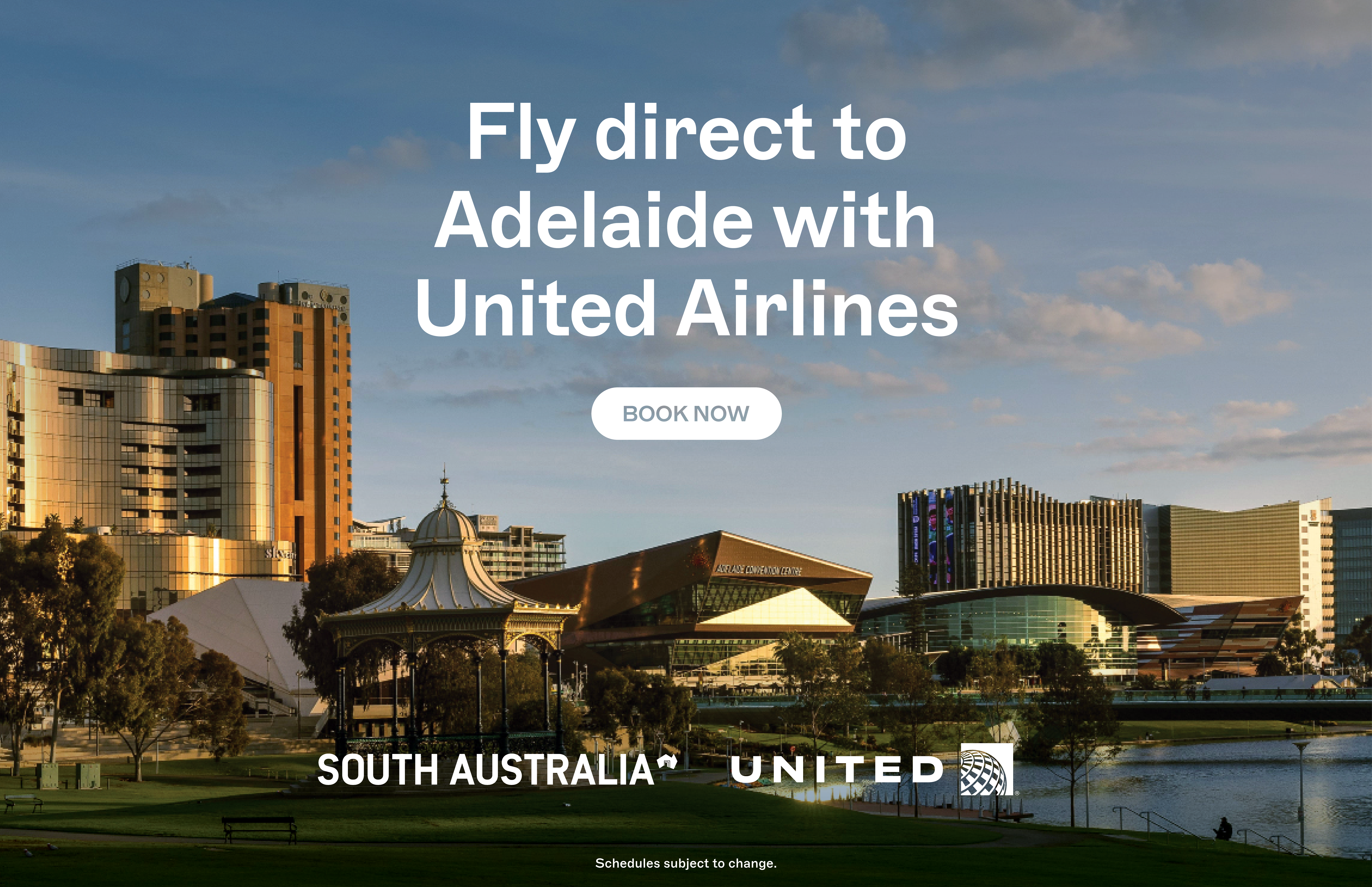Fly direct to Adelaide with United Airlines