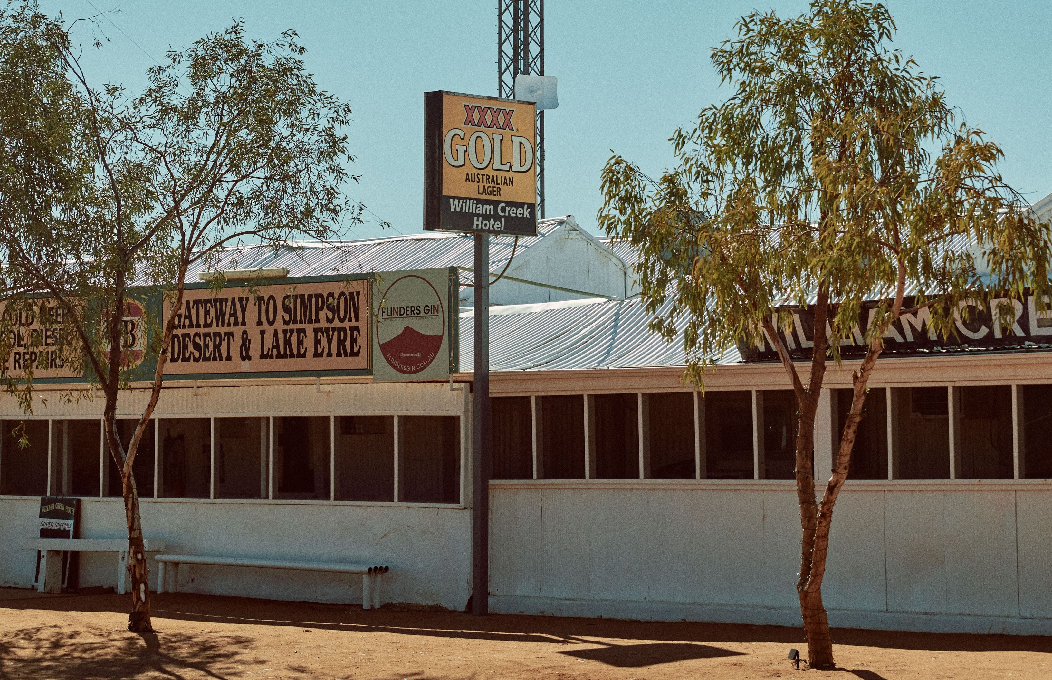 small plane taking a scenic flight over the flooded Lake Eyre below